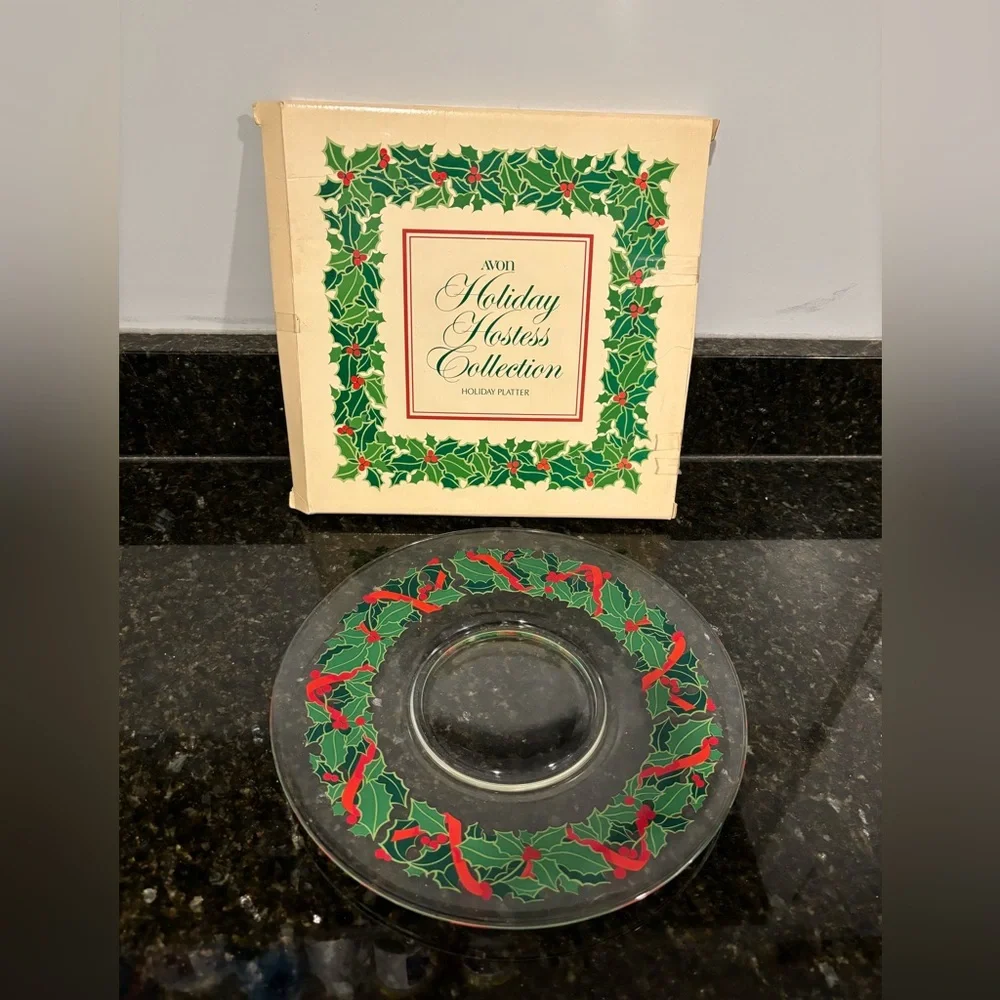 AVON Vintage 1981 Holiday Serving Platter